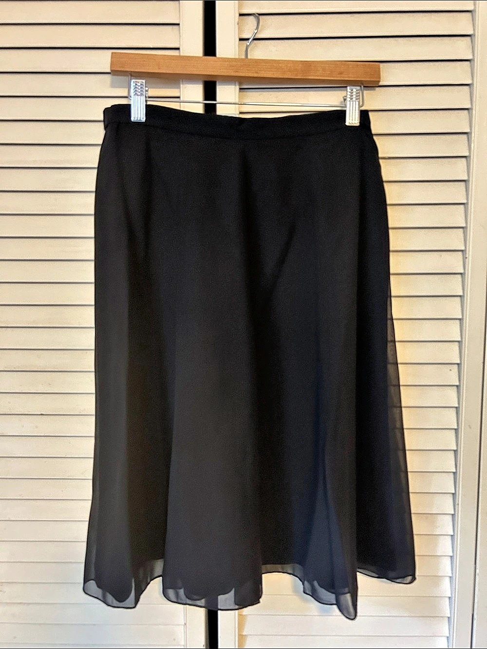 Talbots Petite Black Midi Skirt Size 10